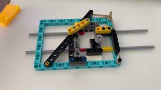 This lego mechanism shrinks when pulled