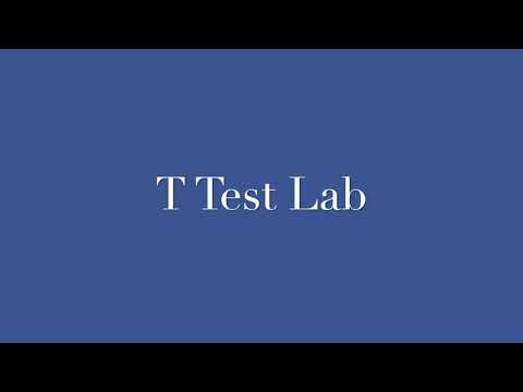 t test lab