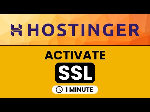 How To Activate ssl In Hostinger  | How To Enable ssl In Hostinger | Hostinger ssl Install