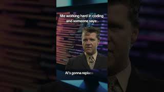 When You Tell a Coder AI Will Take His Job… #DevLife #CodingMeme #FunnyShorts #AIvsHumans #TechHumor