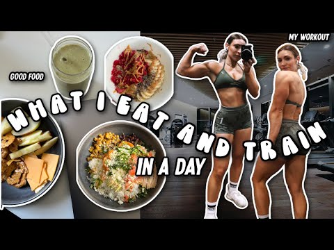 what i eat and train in a day | leg workout and healthy meal ideas