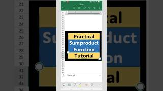 Effortless Math: The SUMPRODUCT Function #exceltips #exceltutorial #calculation #sumproduct #sheets