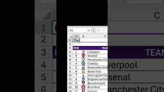 Secret Excel hack — merged cell in spill range #excel #hack #premierleague #football