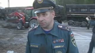 Сход трех вагонов с щебнем в п.Белоостров