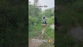 Xtreme 125r Water crossing🔥 #xtreme125r  #viral #shortsviral #motovlog