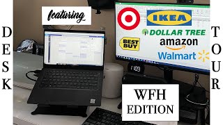WORK FROM HOME DESK SETUP / DESK TOUR featuring Amazon and Target favorites