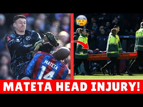 Mateta Injury Today | Crystal Palace's Mateta Suffers Serious Head Injury in FA Cup Match