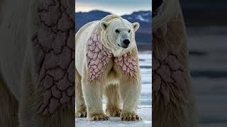Rare Polar Bear with Unique Skin Condition Spotted in the Arctic! 🐾❄️