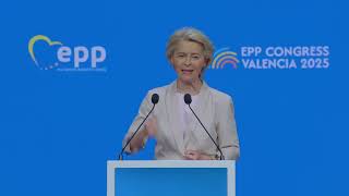 Ursula von der Leyen at the EPP Congress 2025 in Valencia