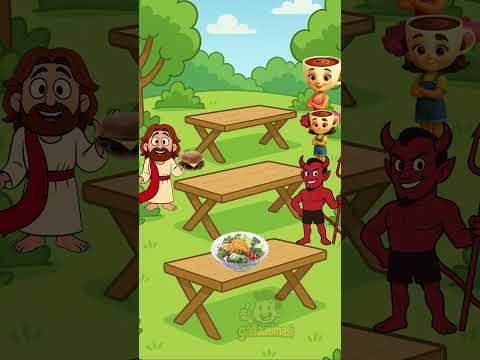 no Jesus ate the devil burger😱😱 #funny #cartoon #memes #animation