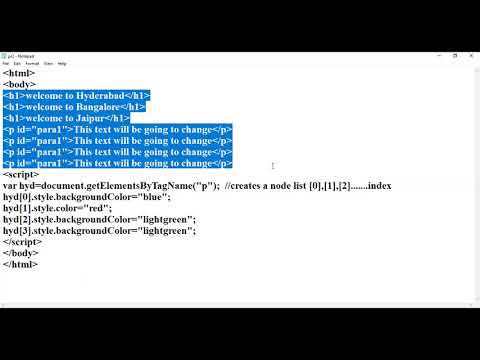 Document Object Model(DOM)  with JavaScript examples.