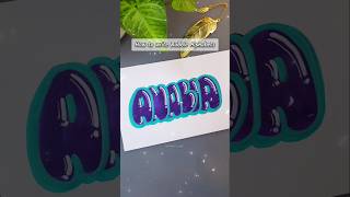 Bubble Letters Name #art #shorts #tutorial #trending
