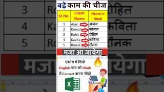 English to Hindi Translation in Excel || English to Hindi In Excel || Excel Magic Tricks