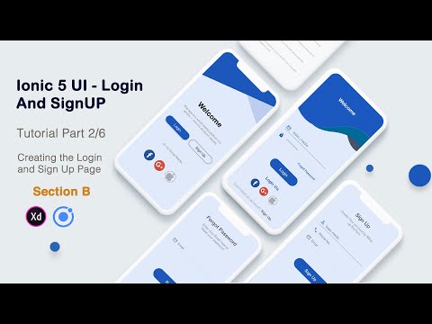 Ionic 5 Login AND Sign Up Tutorial PART 2/6  B