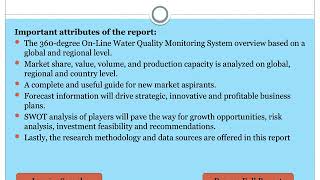 On-Line Water Quality Monitoring System Market Overview by Technology, Demand and Scope 2019 to 2025