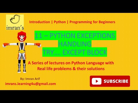 Python Tutorial for Beginners 11 | Python Exceptions Handling