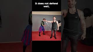 Why Reverse Grip WORKS with a Knife, but not a Sword #sword #knife #martialarts