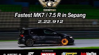 FASTEST MK7 / 7.5 GOLF R at SEPANG | 2:22.912
