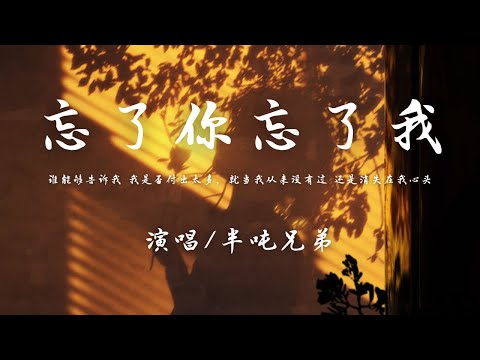 半吨兄弟 - 忘了你忘了我 (原唱: 王杰)『谁能够告诉我 我是否付出太多，就当我从来没有过 还是消失在我心头。』【動態歌詞】♪