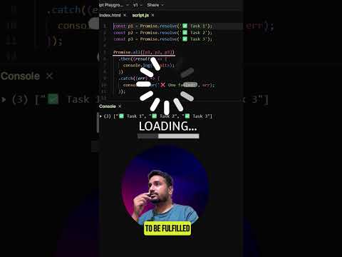 Learn Promise.all in Javascript in 60 Seconds 🚀 super javascript video #interviewpreparation