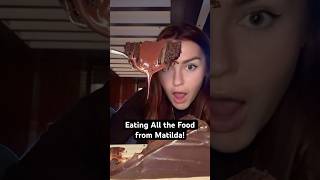 Eating all the food from Matilda! 📍Fork n’ Film #foodie #shorts #matilda #eating #nycfood #cake