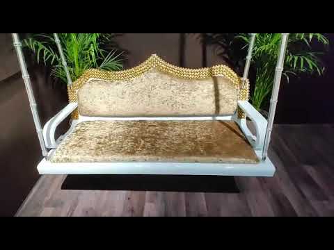 Acrylic Royal Swing with gold work by Clara Acrylic Furniture