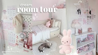 MY DREAM ROOM☁️ (a tour) | pinterest inspired, aesthetic desk, pink aesthetic