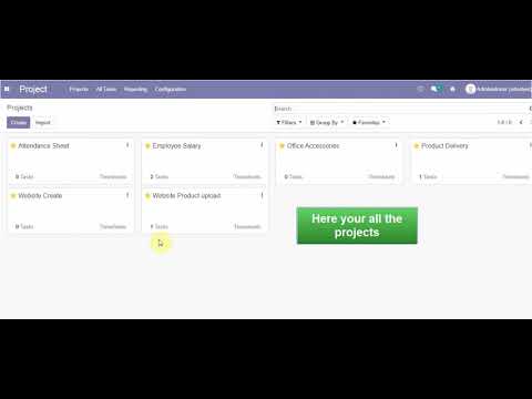 Create Project and Task in Odoo 13