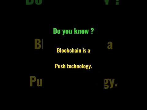 Blockchain is a push technology #blockchain #solidity