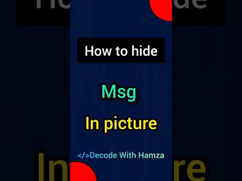 How to hide secret msg in picture tutorial. Python encoding/decoding #python #tutorial #programming