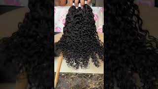 Natural color Burmese curly bundles Indian raw hair in stock! Dm:+86 15166056921 #bundle #bundles