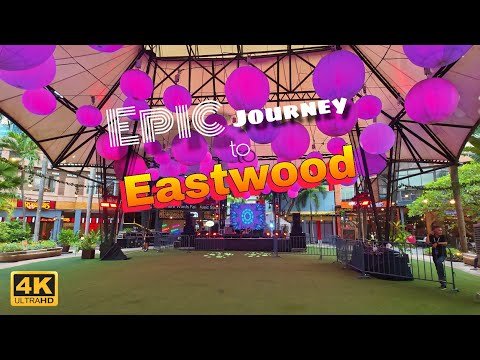 Eastwood Quezon City's Urban Wonderland 🇵🇭 | 4K Walk Tour | Bem and Yang Official |