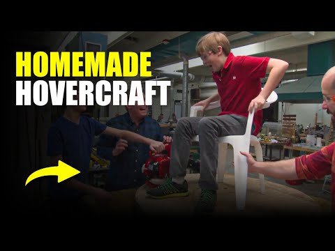Homemade Hovercraft - Leaf Blower Powered