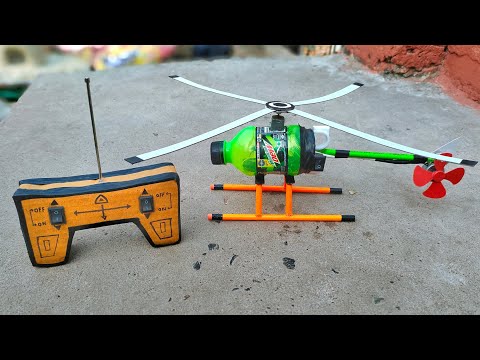 Amazing DIY remote controlled helicopter | How to make plastic bottle helicopter toy