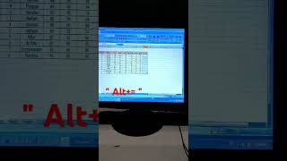 ||Quick Sum//Alt+=//How to Quick Add CellValue||