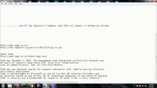 Pakistani Hacker Hitcher Hacked England IT Company TAGZ Official Domain