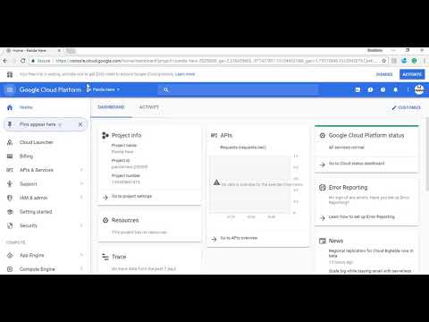 Google Cloud Tutorial: Creating the Project