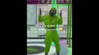 Why the guard at the playground hot? #shorts #squidgame #playground #netflix