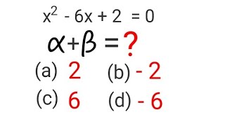 Sum of roots in quadratic equation,olympiad.