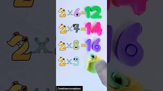 2 Times Table Lore(part 2) // Number Lore  #colormixing #satisfying #shorts #numberlore #2table #art