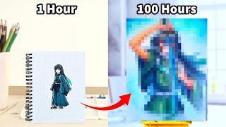 I painted Every Hashira in 1 minute vs 100 Hours
