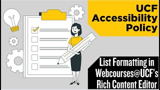 List Formatting in Webcourses@UCF's Rich Content Editor