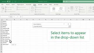 How to Crate Drop List in Excel