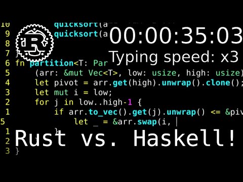 Quick Sort in Rust vs Haskell