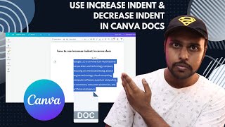 How to use increase indent in canva docs | how to use decrease indent in canva docs