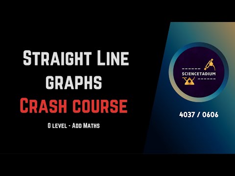 Straight Line Graphs | CRASH COURSE - Additional Mathematics Full Syllabus IGCSE Olevel 0606/4037