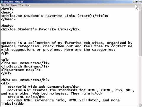 Links in HTML