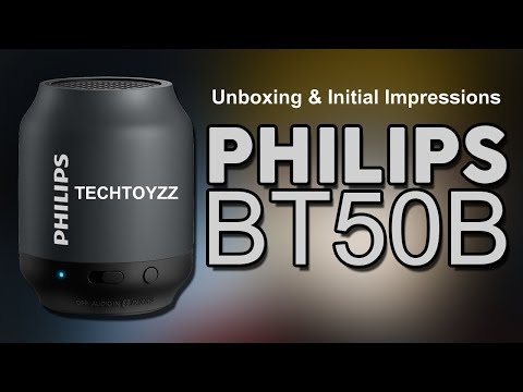 Philips BT50B Potable Bluetooth Speaker Unboxing and Initial Impressions
