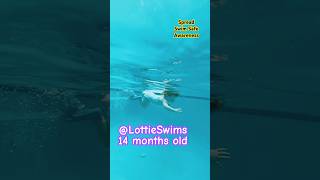 Baby learns to swim 🐠 #babyswim #swimming #swimlessons #swimsafe #poolsafety