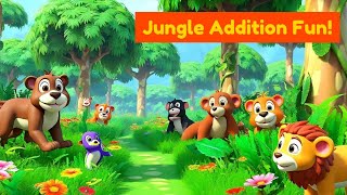 Jungle Math Song for Kids | Fun Addition with Animals for Preschoolers